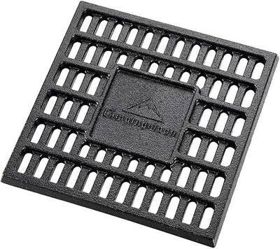 CAMPINGMOON Cast Iron Coal Bed Charcoal Fire Grate 8.27x8.27-inch T-210