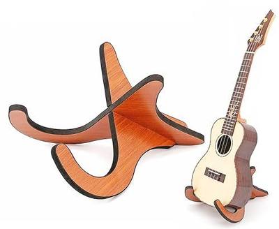 Portable Wooden Ukelele Stand Holder, Portable Wood Ukulele Stand for Small Guitar, Violin, Banjo, Mandolin
