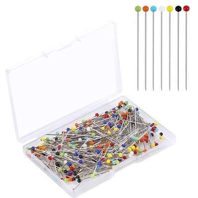 Sewing Pins 250pcs 38mm Straight Colored Pearl Head Stick Pins for Fabric,Quilting,Sewing DIY,Silk,Dressmaker and Decoration-8 Colors Multi-Purpose Ball pins (Round)