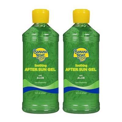 Banana Boat Soothing After Sun Gel with Aloe Twin Pack | Aloe Vera Gel, Sunburn Relief, After Sun Care, 16 fl oz each