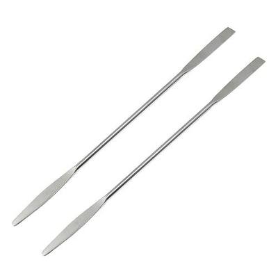 Stainless Steel Lab Laboratory Mini Double-Ended Spatula Semi-Micro Shovel Tapered Arrow End Flat Ends 50 mm X 9 mm