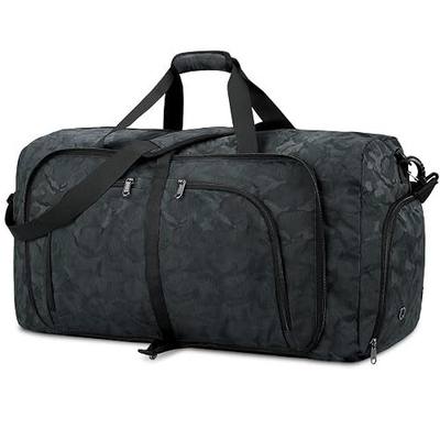 Duffel Bags for Traveling, 65L Carry on Foldable Weekender Overnight Bag for Men Women Waterproof Weekend Travel Duffle Bags with Shoe Compartment,Camo