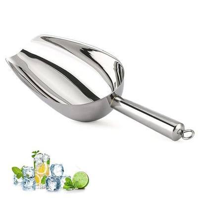 Stainless Steel Ice Scoop for Freezer | Smal Metal Ice Scoop for Ice Machine,Ice Cube Scoop for Ice Freezer Bin,8 Oz,Heavy Duty,Dishwasher Safe