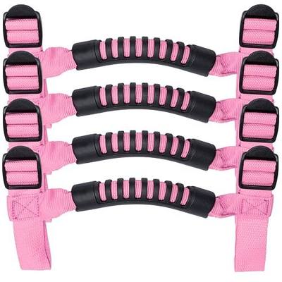 Danti 4 x Roll Bar Grab Handles Grip Handle for Jeep Wrangler YJ TJ JK JKU JL JLU Sports Sahara Freedom Rubicon X & Unlimited 1955-2024 2025(Pink)