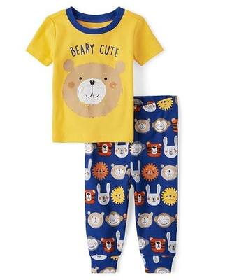 The Children's Place Baby And Toddler Boys Dino Snug Fit Cotton Pajamas