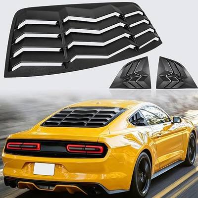 Car Rear+Side Window Louver - Fit for Dodge Challenger 2008-2023 ABS Black | Windshield Sun Shade Cover Kit for Dodge Challenger 2008-2020 2021 2022 2023 Vent GT Lambo Style Fit All Weather