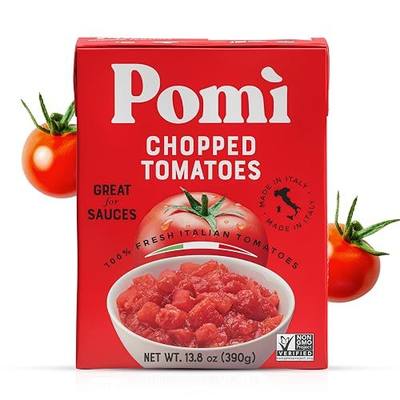 Pomi Chopped Tomatoes 13.8 oz (Pack of 12) | Crushed Tomato Product Made from 100% Fresh Italy-Grown Produce | No Additives or Preservatives