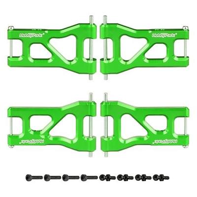 Hobbypark Aluminum Suspension Arms Set (Front and Rear) for Traxxas 1/18 LaTrax Teton Upgrades Desert Prerunner, Replace Parts 7630 (4-Pack) (Green)