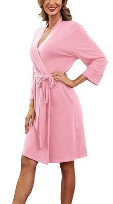 FaroDor Women Kimono Robes Short Lightweight Robe Soft Knit Sleepwear Casual Knit Bathrobe Ladies Loungewear S-XXL