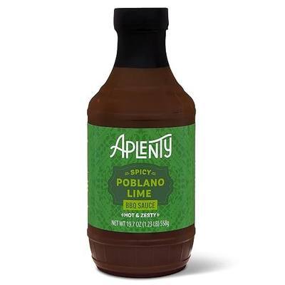 Amazon Brand - Aplenty, Spicy Poblano Lime BBQ Sauce, 19.7 oz