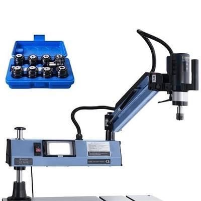 US Stock M3-M16 Electric Tapping Machine Tapper Tapping Arm Universal 360 Degree 9PCS ANSI Collets Included