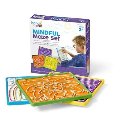 hand2mind Mindful Maze Boards, Tactile Sensory Toys for Toddlers, Calm Down Corner Supplies, Mindfulness for Kids, Occupational Therapy Toys, Quiet Fidgets for Classroom, Sensory Activity Board