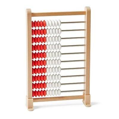 hand2mind Mini 100-Bead Wooden Rekenrek, Number Rack, Abacus for Kids Math, Counting Beads, Math Counters for Kids, Educational Toys for Elementary Kids, Math Manipulatives (Set of 1)
