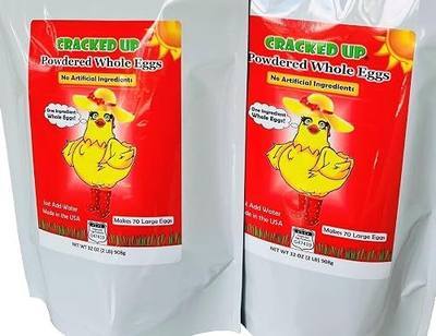 4 POUNDS (64 OZ), Mylar Bags, Long-Term Storage,140 Servings, Cage-Free Whole Eggs, 2-Pack, USDA Licensed, Freshest Eggs, Made in the USA, Makes 140 Large Eggs, 1 INGREDIENT, NON GMO, ALL NATURAL
