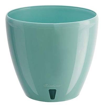 Santino 6.7 Inch Deco Self Watering Pots for Indoor Plants in White (Set of 3) - Decorative Flower Pot with Water Level Indicator and Drainage Cartridge for All House Plants, Flowers and Herbs