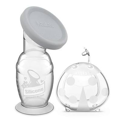 haakaa 150ml Manual Breast Pump with Leakproof Silicone Lid and 75ml Wearable Ladybug Breast Milk Collector Combo New Breastfeeding Gift | Breast pump and ladybug milk collector combo set helps catch let-down milk, support breastfeeding and save every drop of milk