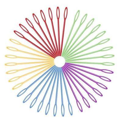 AYRXG 200 PCS Large Eye Plastic Needles, 3.5 Inch Weaving Needles for Yarn, Learning, Safety Lacing for Kids & Sewing Handmade Crafts