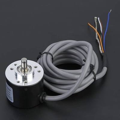 Jeanoko 1PCS E6B2-CWZ6C Incremental Encoder, Quick Response Incremental Rotary Encoder, Internal ASIC Devices, DC5~26V OD φ38mm Wide Voltage Power Supply(1024P/R)