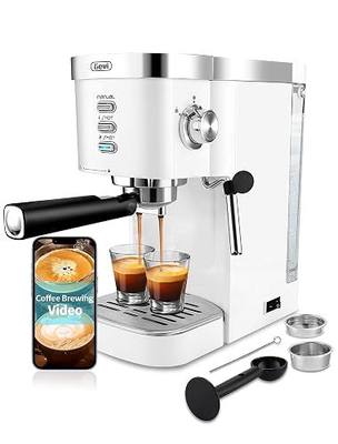 Gevi Espresso Machines 20 Bar Fast Heating Commercial Automatic Cappuccino Coffee Maker with Foaming Milk Frother Wand for Espresso, Latte Macchiato, 1.3L Removable Water Tank