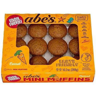 Abe's, Muffin Mini Carrot Vegan 12 Count, 10 Ounce