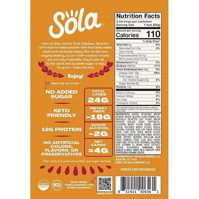 SOLA Low Carb & Keto Friendly Grilling Variety Pack - 1 Golden Wheat Burger Buns, 1 Golden Wheat Hot Dog Buns, 1 Sweet & Buttery Bread, (Pack of 3)