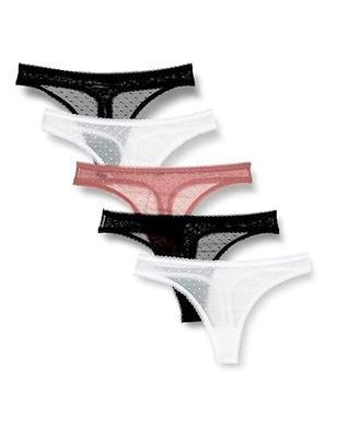 Iris & Lilly womens Mesh Thong Underwear