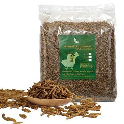 HANDPOINT 20LBS Black Soldier Fly Larvae Superior to Dried Mealworms for Chickens - Non-GMO - Treats for Birds Chickens Hedgehog Hamster Fish Reptile Turtles (20LB)