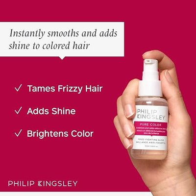 Philip Kingsley | Pure Colour Frizz-Fighting Gloss | Anti-Frizz Smoothing Shine Booster for Colour Treated Hair | 1.69oz