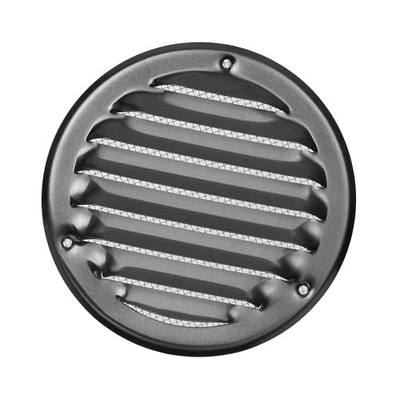 Aluminum Ø 4 inch Round Steel Vent Cover with Insects Screen - Sidewall and Ceiling - Outside Dimensions: Ø 5.5''
