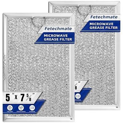 WB06X10309 WB06X10359 7.5x5 inch Microwave Filters Compatible with G-E L-G Ken-more Microwave Oven by Fetechmate Replace Grease Filters WB06X10654 5 X 7-5/8 inch-2 Packs in Box