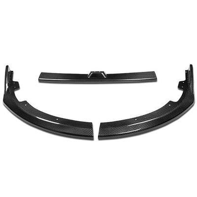 DNA MOTORING CS2-Style Front Bumper Lip Compatible with 08-10 Subaru WRX/STI, Resin Carbon Fiber, 2-PU-516-R-RCF
