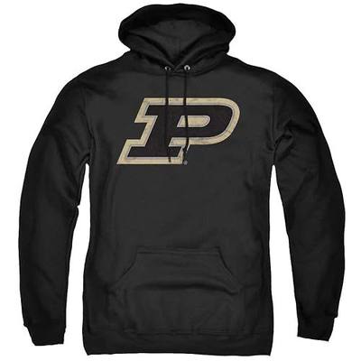 Purdue University Official Distressed Primary Unisex Adult Pull-Over Hoodie