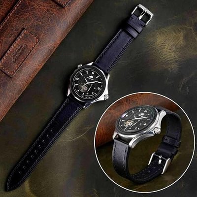 BISONSTRAP Leather Watch Straps, Casual Style Replacement Band for Men and Women-18mm 19mm 20mm 21mm 22mm
