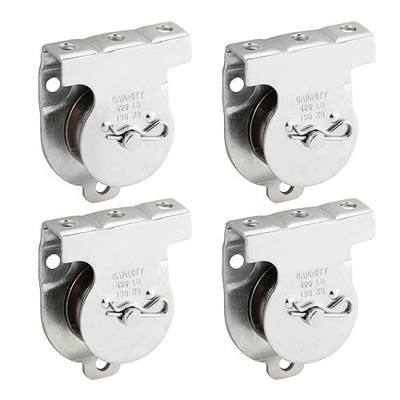 Hardware N233-247 3219BC Ceiling Mount Single Pulley Wall Mount Pulley Ceiling Pulley in Zinc, 1-1/2", 4 Pack