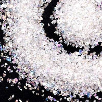 Crushed Glass Craft Glitter for Resin, Irregular Metallic Crystal Chips Sprinkles Chunky Glitter Shiny Nail Sequins Flakes for Nail Art DIY Jewelry Making Decoration Vase Filler (2-4 mm)