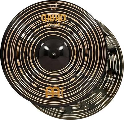 Meinl Cymbals Classics Custom Heavy Dark 14" Hihats — MADE IN GERMANY | Cymbal for Drum Set, B12 Bronze