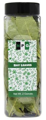 NPG Whole Bay Leaves 2 oz, Dried Laurel Leaves, Aromatic Herbs | Perfect for soups, stews, stocks, sauces, braised meats, seafood, beans and rice, all natural, whole leaves