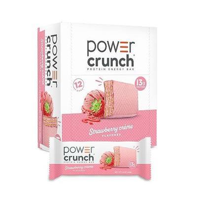 Power Crunch Protein Energy Wafer Bars, Strawberry Crème, 1.4 Ounce (12 Count)