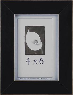 Frame USA Clean Cut Series 4x6 Real Wood Picture Photo Art Frames (Black), Made in America