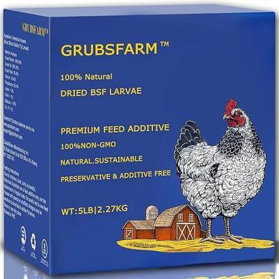 Premium Chicken Treats 5LB - Non-GMO & 85X More Calcium Than Mealworms - Molting & Laying Supplement - Black Soldier Fly Larvae Treats for Layer Hens, Ducks & Wild Birds