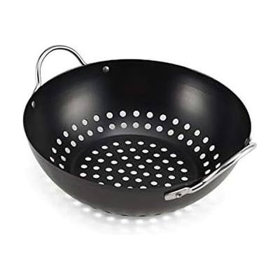 Farberware Barbecue Nonstick Mini Round Wok Topper, 8-Inch, Black