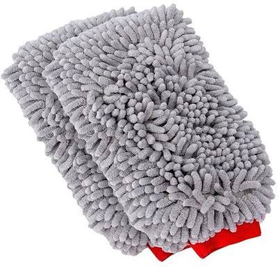 MOTHERS Premium Chenille Car Wash Mitt, Scratch and Lint Free, 2 Pack