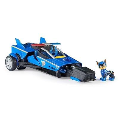Paw Patrol: The Mighty Movie, Chase’s Mighty Transforming Cruiser with Mighty Pups Action Figure, Lights and Sounds, Kids Toys for Boys & Girls 3+