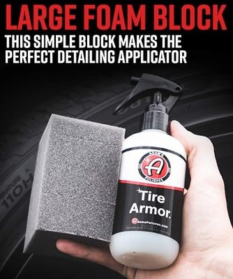 Adam's Polishes Block Applicator (6 Pack) Trim Dressing & Tire Shine Applicator Pad for Car Detailing | Reusable & Customizable Durafoam | for Use After Car Wash Wheel Cleaner