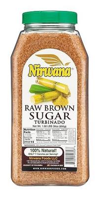 Nirwana Raw Brown Sugar, Natural Granulated Sugar for Baking, Cooking, Coffee and Hot & Cold Drinks - 1.88 LBS