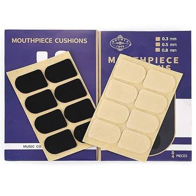 Clarinet/Soprano Saxophone Sax Mouthpiece Cushions Patches Pads,0.3mm Black & White (16 pcs)