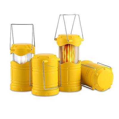 Lichamp 4 Pack LED Camping Lanterns, Yellow