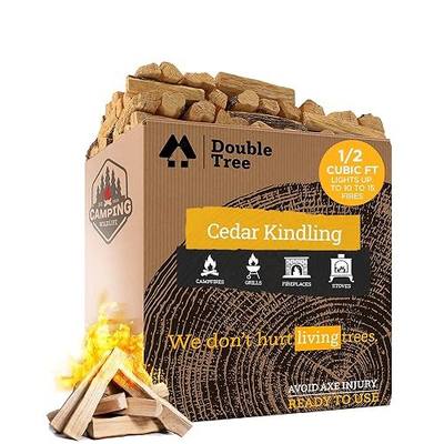 Fire Starter Kindling - 100% All-Natural Incense-Cedar Kindling - Fast, Easy Burning -Perfect for Indoor Fireplaces, Campfires, Beachside Fire Pits, Indoor/Outdoor Stoves (Medium 1/2 Cubic ft)