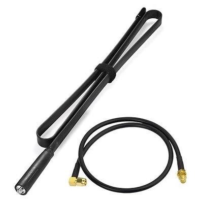 Bingfu VHF UHF 136-520MHz 42.5 inch Foldable CS Tactical Ham Radio Antenna | SMA Female Dual Band Antenna with 3 feet Extension Relocation Cable for Baofeng BF-F8HP UV-5R UV-82 BF-888S GT-3 Ham Radio