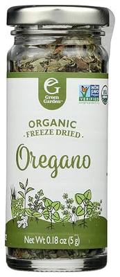 Green Garden Freeze-Dried Oregano - Freeze Dried Organic Oregano, Oregano Seasoning, Substitute Oregano Fresh, Freeze Dried Oregano Fresh, Gluten Free, USDA Organic, Vegan - 0.18 Ounce